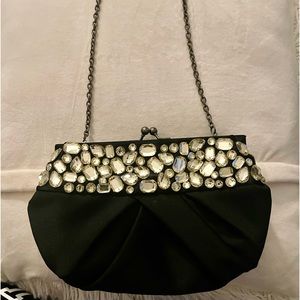 Boston Proper evening bag clutch or hanging chain attached like New 9X6” L W